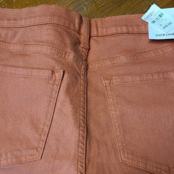 Sneak Peek Women's High Rise Distressed Flare Jeans Size 30 Brandy Brown - Picture 7 of 7